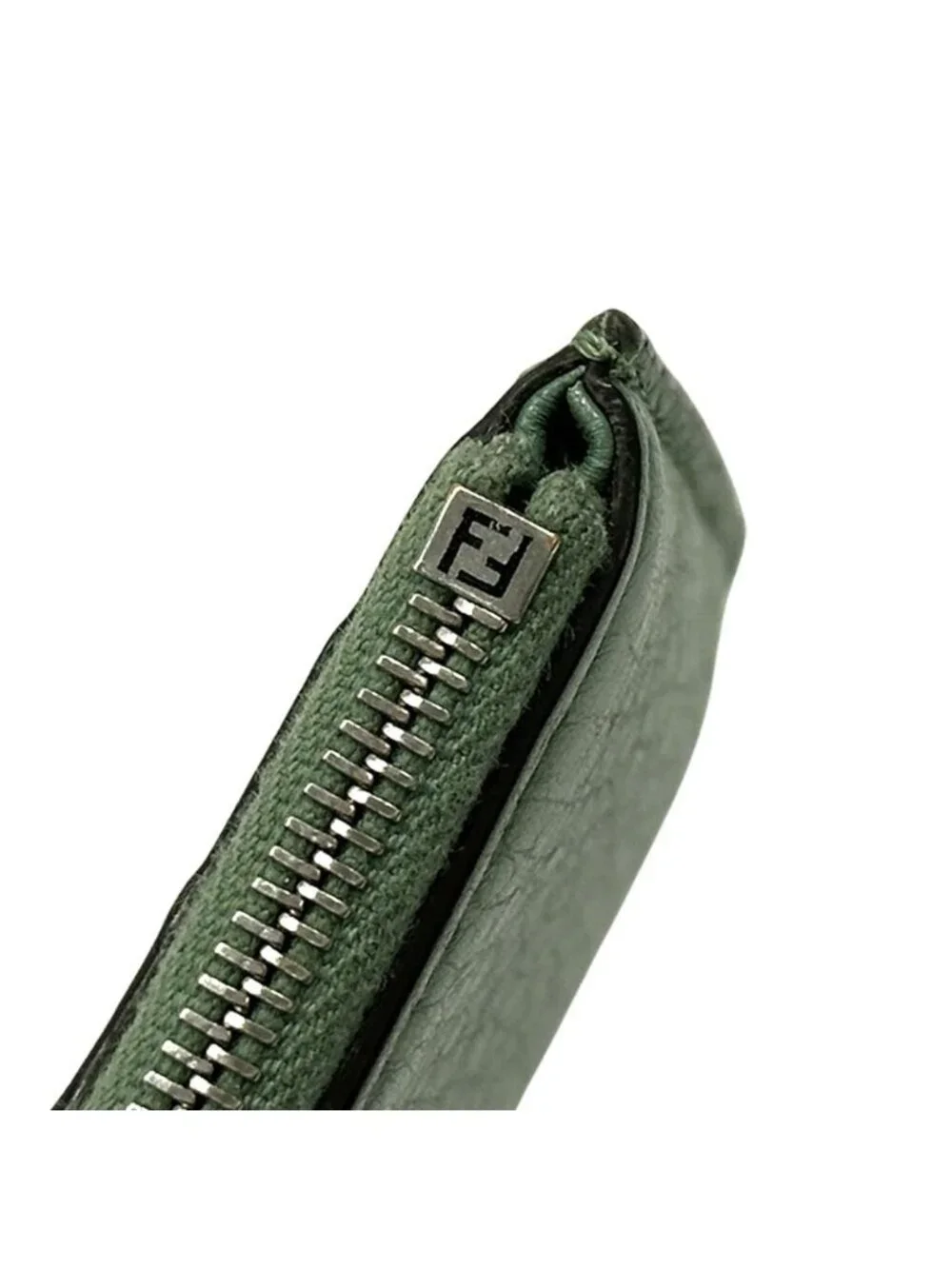 Fendi Wallet Coin Case Leather Fragment Green Card